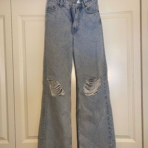 SOLD High Waist Wide Leg denim jeans